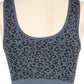 Womens Activewear Top Bottom Set Yoga Sports Leopard Pattern