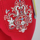 Women's Red Jeans w/ Embroidery