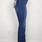 Women's Dark Blue Western Cross Embroidered Premium Jeans