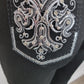 Women's Embroidered Design Black Jeans