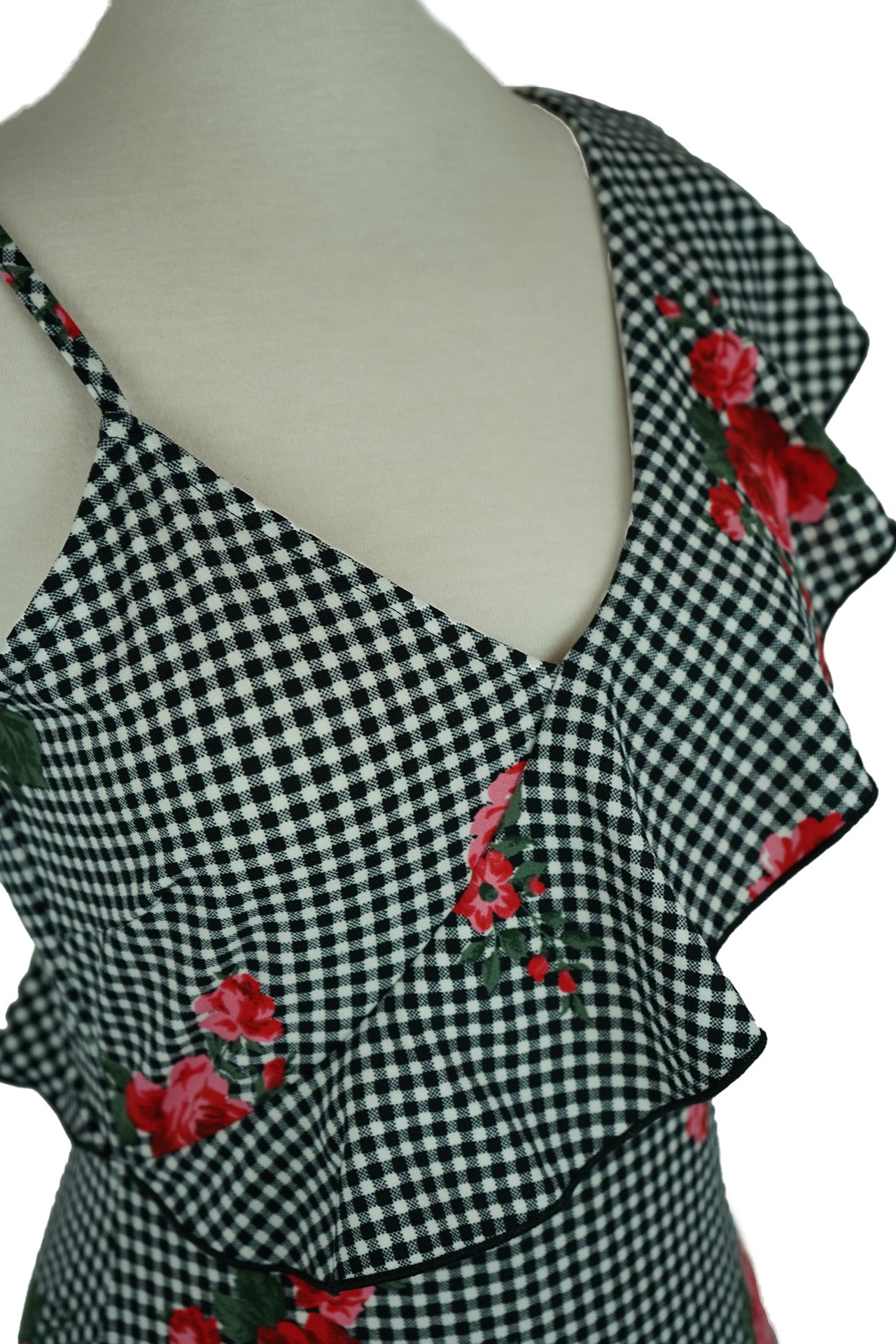 Rose Print Picnic Pattern Dress