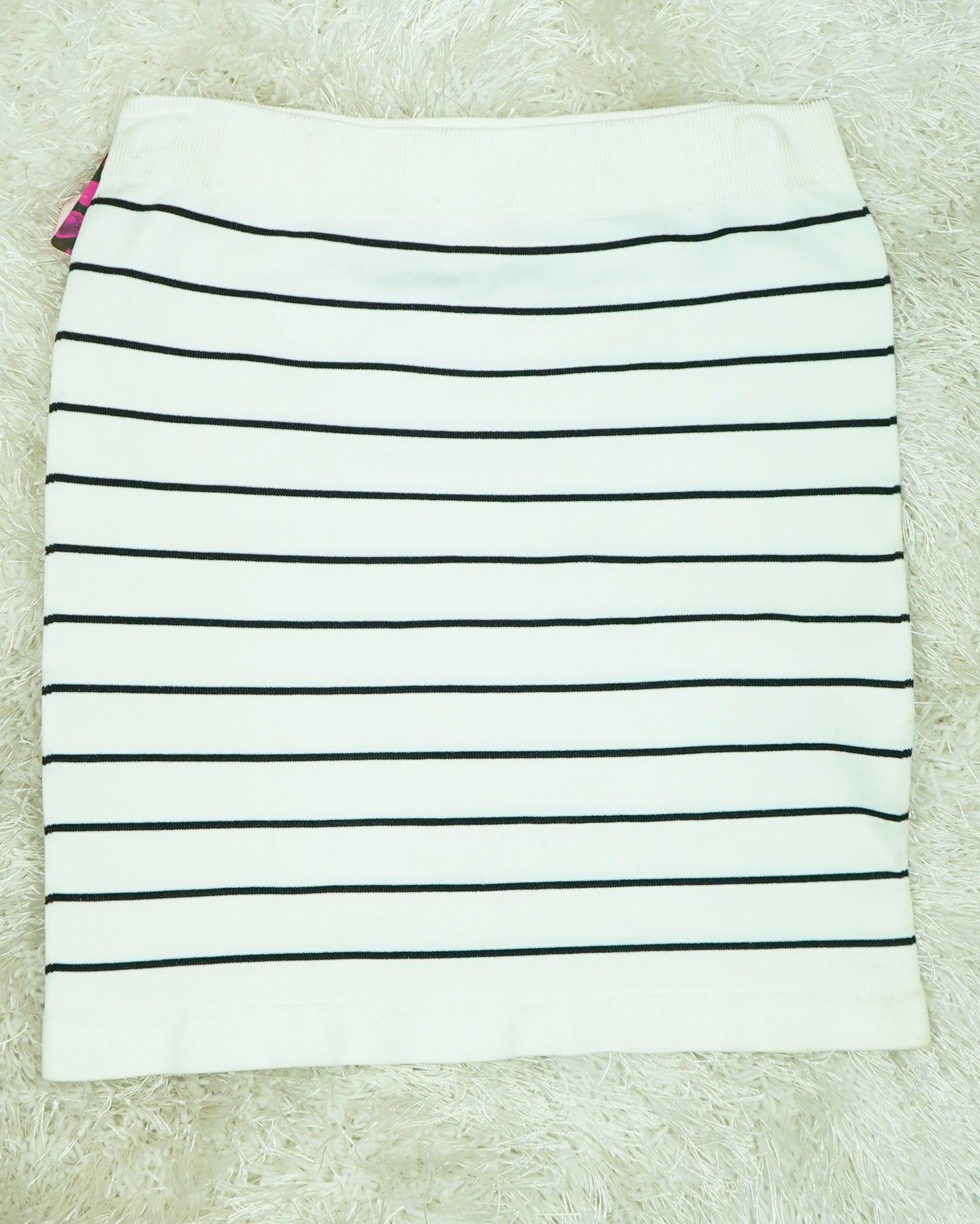 Comfy Stretch! White/Black OR Pink Striped Skirt (One Size)