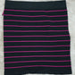 Comfy Stretch! White/Black OR Pink Striped Skirt (One Size)