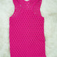 Breezy Pink Fishnet Racerback Tank One Size