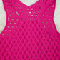 Breezy Pink Fishnet Racerback Tank One Size