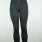 Black High-Waist Compression Legging with 3 Hook Closure & Side Pockets (Long)