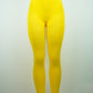 Sunshine Yellow Yoga Leggings - High-Stretch Nylon Spandex One Size