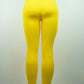 Sunshine Yellow Yoga Leggings - High-Stretch Nylon Spandex One Size