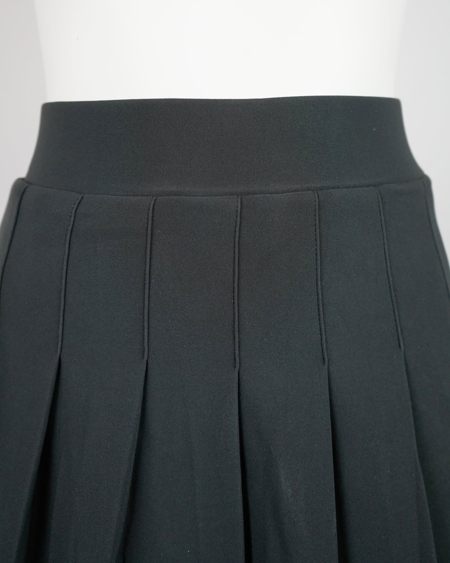 Women's Sleek Black Stretchy Mini Skirt with Built-in Shorts (92% Polyester, 8% Spandex) SMALL ONLY