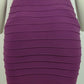 High-Stretch Purple Bodycon Skirt (Striped, Nylon-Spandex Blend) Free Size