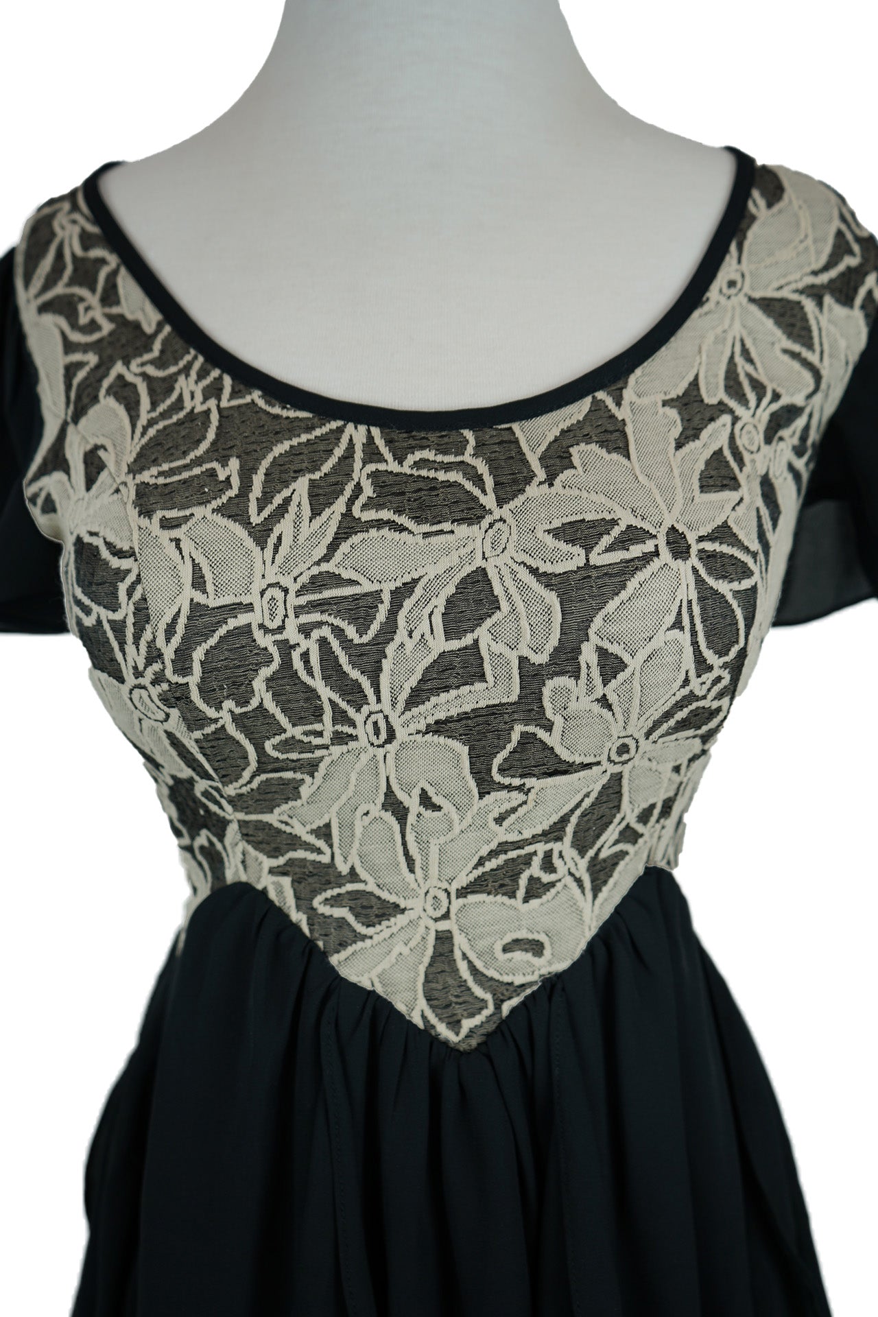 Black & White Embroidery Dress