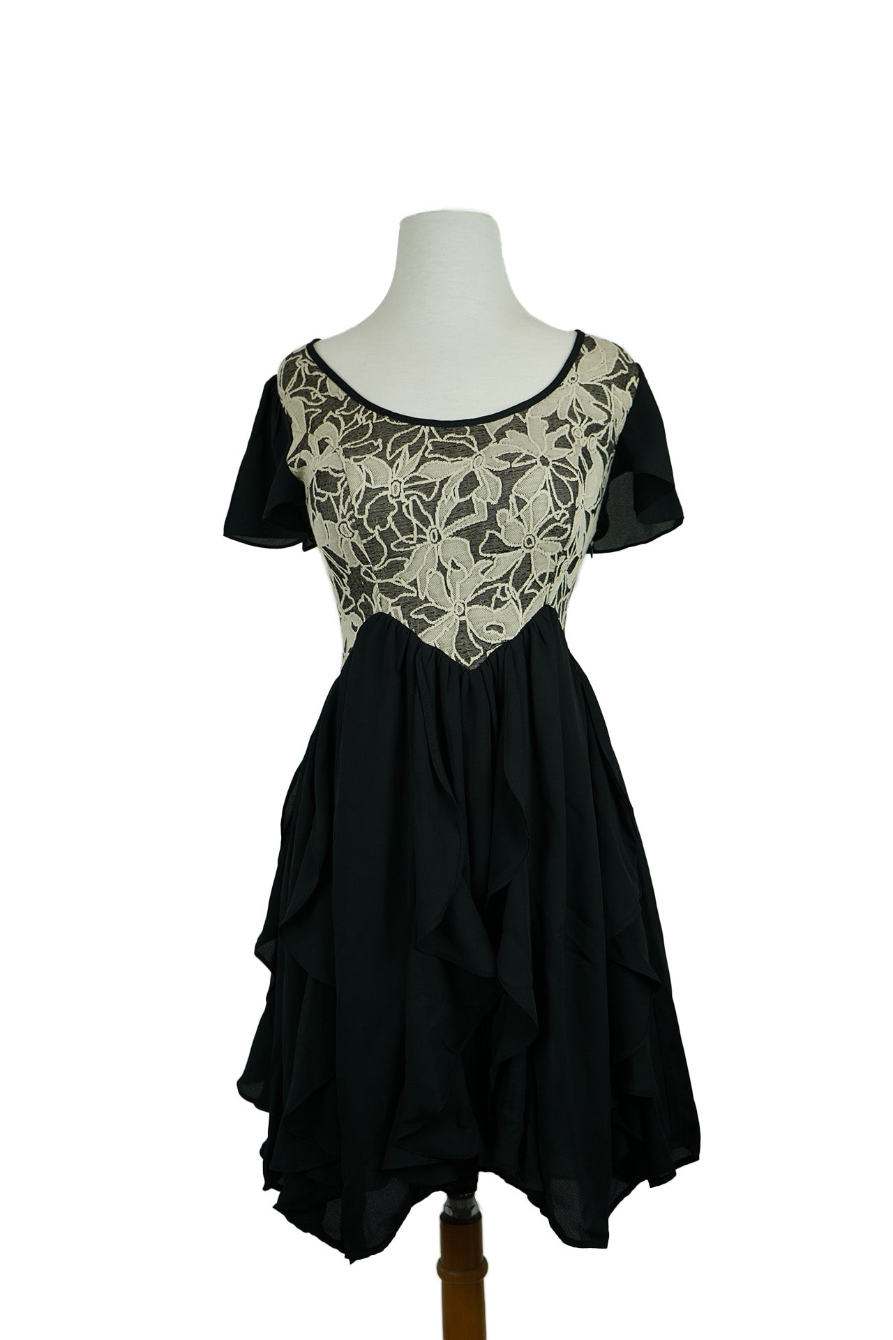 Black & White Embroidery Dress