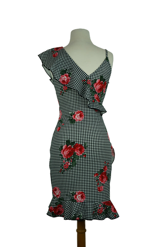 Rose Print Picnic Pattern Dress