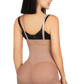 Back view of open bust, high waist, mocha colored shapewear