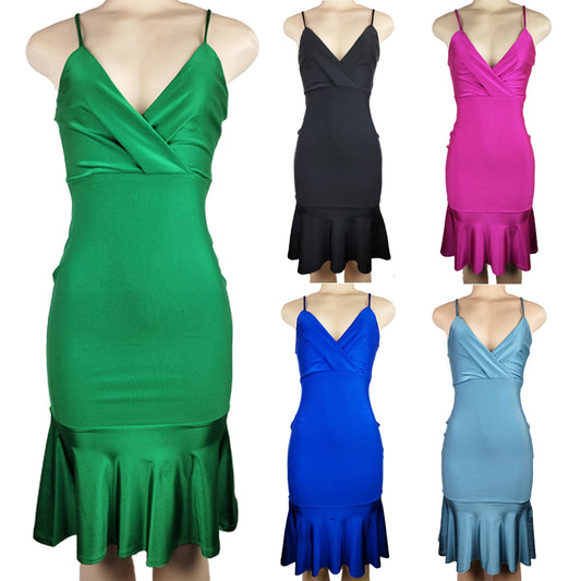 Womens Sleeveless Bodycon Evening Cocktail Party Dress Good Stretch