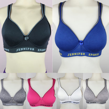 High Impact Yoga/Sports/Gym Bra (6-pk)