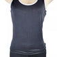 Black & White Activewear Set: High-Stretch Tank Top & Shorts (Cotton Blend, Side Slits)