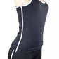 Black & White Activewear Set: High-Stretch Tank Top & Shorts (Cotton Blend, Side Slits)