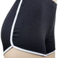 Black & White Activewear Set: High-Stretch Tank Top & Shorts (Cotton Blend, Side Slits)