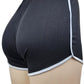 Black & White Activewear Set: High-Stretch Tank Top & Shorts (Cotton Blend, Side Slits)