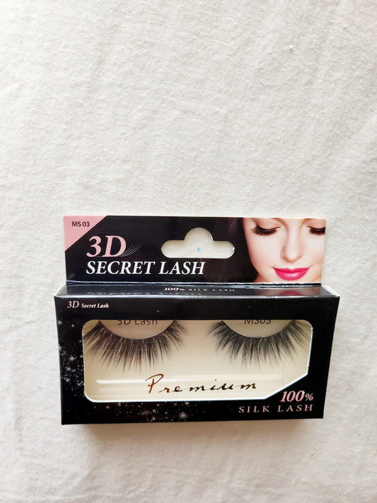 100% Silk Natural Fake Lashes (Style MS03)