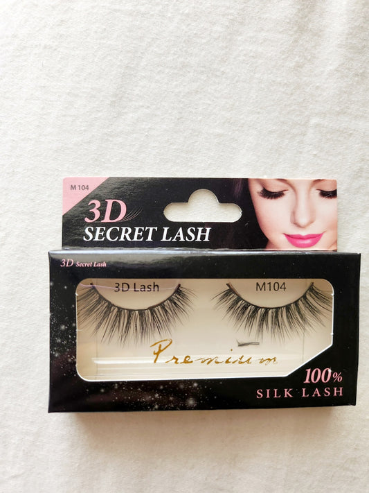 100% Silk Natural Fake Lashes (Style M104)