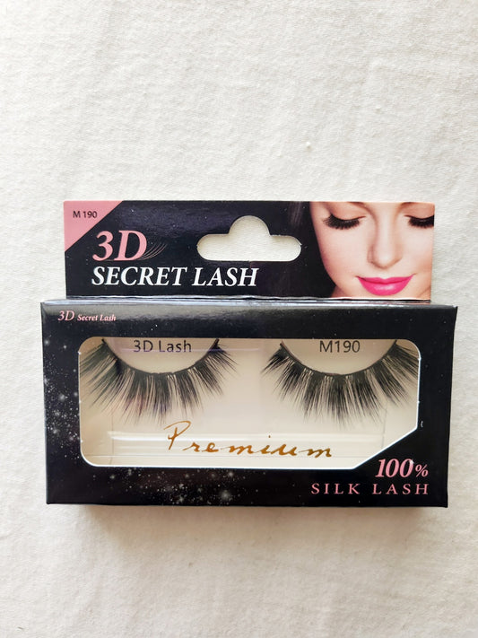 100% Silk Natural Fake Lashes (Style M190)