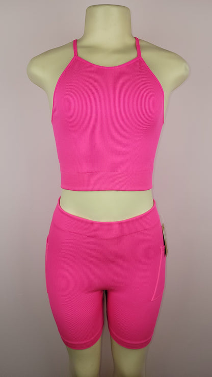 Seamless Ribbed Active Two Piece Set