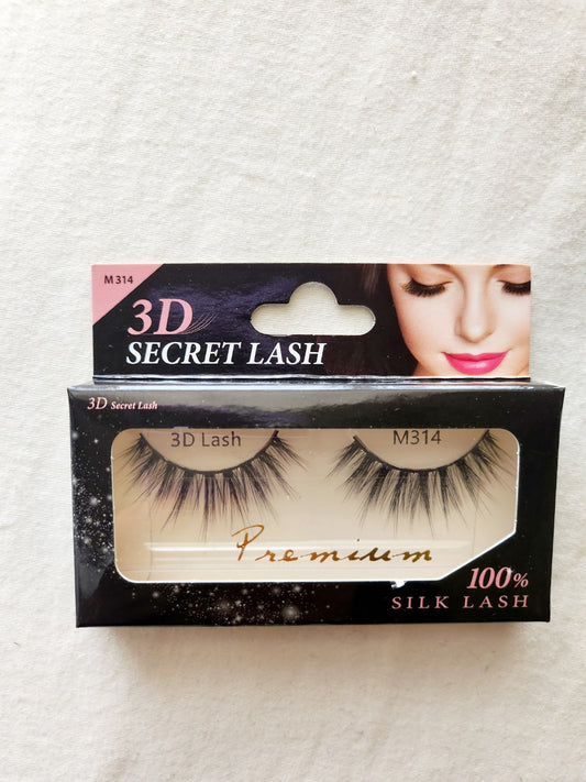 100% Silk Natural Fake Lashes (Style M314)