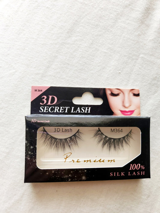 100% Silk Natural Fake Lashes (Style M364)